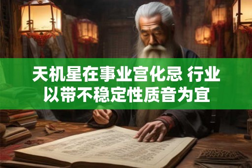 天机星在事业宫化忌 行业以带不稳定性质音为宜