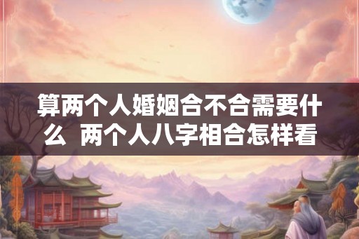 算两个人婚姻合不合需要什么  两个人八字相合怎样看