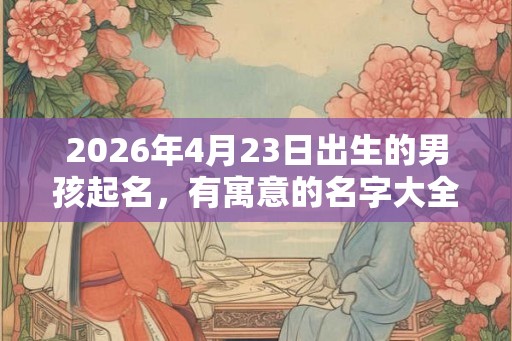 2026年4月23日出生的男孩起名，有寓意的名字大全