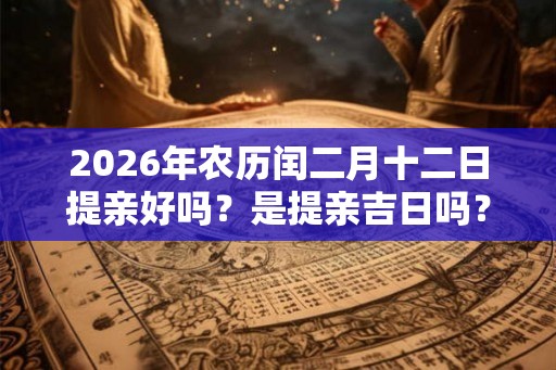 2026年农历闰二月十二日提亲好吗？是提亲吉日吗？