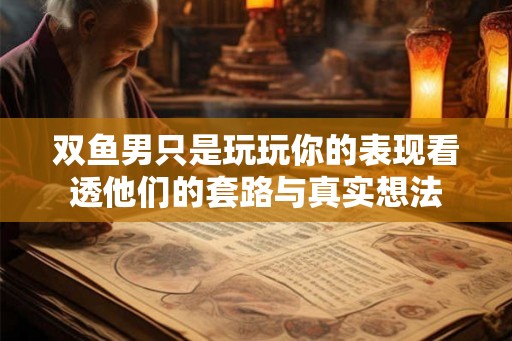 双鱼男只是玩玩你的表现看透他们的套路与真实想法