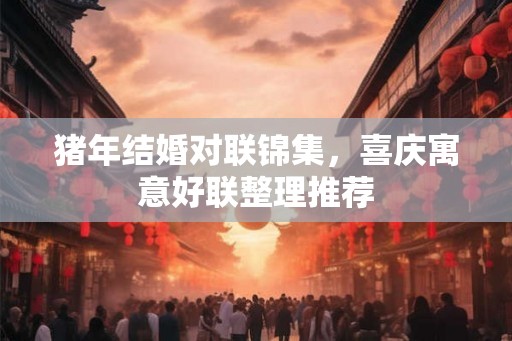 猪年结婚对联锦集，喜庆寓意好联整理推荐