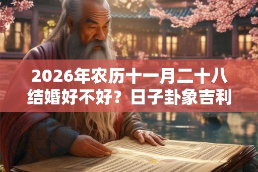 2026年农历十一月二十八结婚好不好?日子卦象吉利吗? 2026年农历十一月二十八结婚好不好?日子卦象吉利吗?