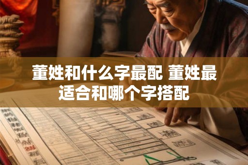 董姓和什么字最配 董姓最适合和哪个字搭配 董姓和什么字最配 董姓最适合和哪个字搭配