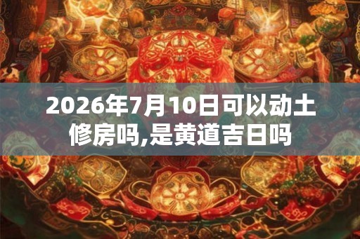 2026年7月10日可以动土修房吗,是黄道吉日吗