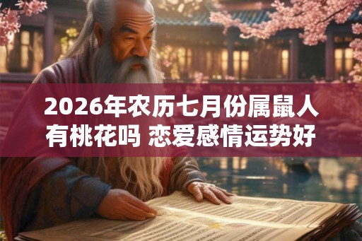 2026年农历七月份属鼠人有桃花吗 恋爱感情运势好