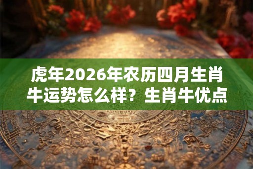 虎年2026年农历四月生肖牛运势怎么样？生肖牛优点是什么？