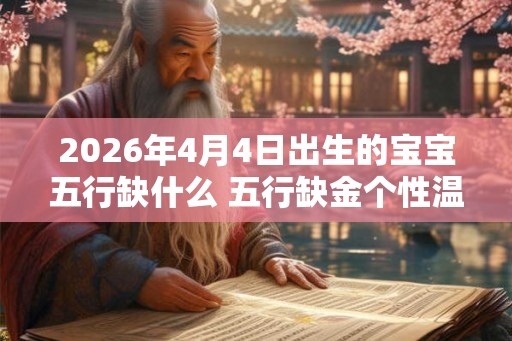 2026年4月4日出生的宝宝五行缺什么 五行缺金个性温和