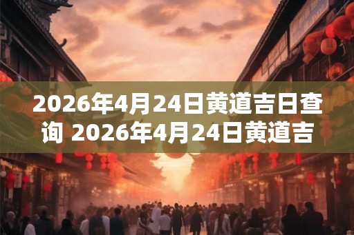 2026年4月24日黄道吉日查询 2026年4月24日黄道吉日是什么时候 2026年4月24日黄道吉日查询 2026年4月24日黄道吉日是什么时候