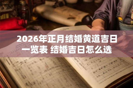 2026年正月结婚黄道吉日一览表 结婚吉日怎么选
