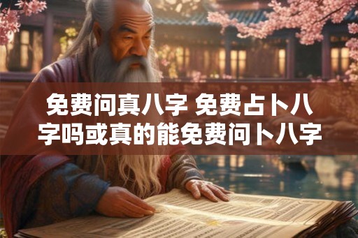 免费问真八字 免费占卜八字吗或真的能免费问卜八字吗