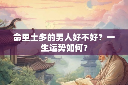 命里土多的男人好不好？一生运势如何？