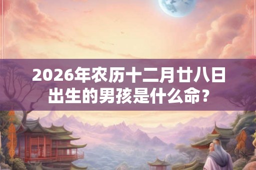 2026年农历十二月廿八日出生的男孩是什么命? 2026年农历十二月廿八日出生的男孩是什么命?