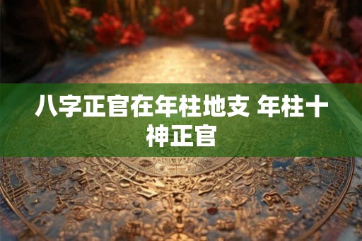 八字正官在年柱地支 年柱十神正官