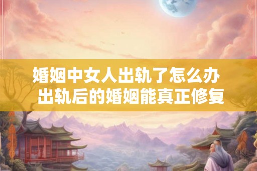 婚姻中女人出轨了怎么办  出轨后的婚姻能真正修复吗