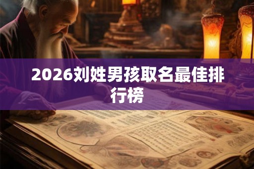 2026刘姓男孩取名最佳排行榜