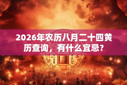 2026年农历八月二十四黄历查询，有什么宜忌？