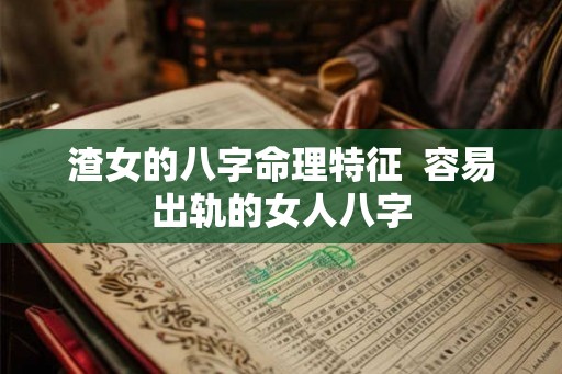 渣女的八字命理特征  容易出轨的女人八字