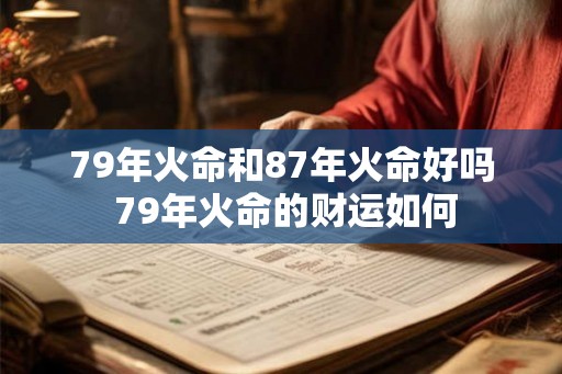 79年火命和87年火命好吗 79年火命的财运如何