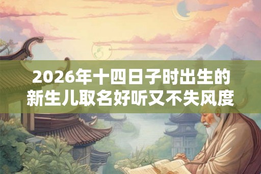 2026年十四日子时出生的新生儿取名好听又不失风度