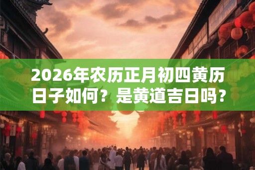2026年农历正月初四黄历日子如何？是黄道吉日吗？