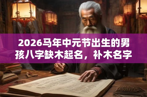 2026马年中元节出生的男孩八字缺木起名，补木名字推荐