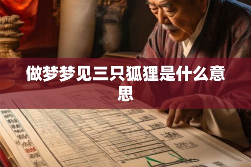 做梦梦见三只狐狸是什么意思