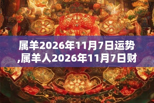 属羊2026年11月7日运势,属羊人2026年11月7日财运,生肖羊2026年11月7日运势