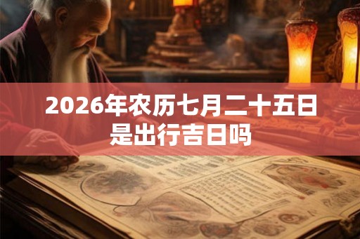 2026年农历七月二十五日是出行吉日吗