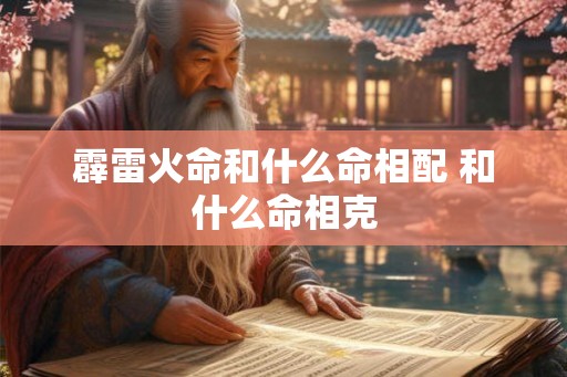 霹雷火命和什么命相配 和什么命相克