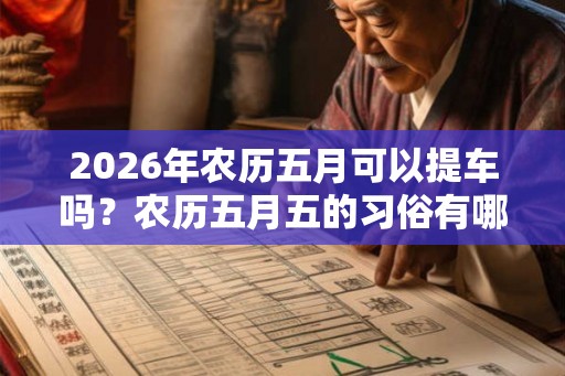 2026年农历五月可以提车吗？农历五月五的习俗有哪些？