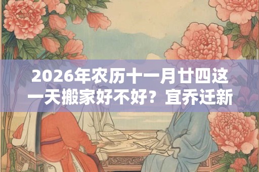 2026年农历十一月廿四这一天搬家好不好？宜乔迁新居吗？