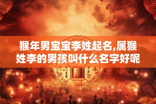 猴年男宝宝李姓起名,属猴姓李的男孩叫什么名字好呢？
