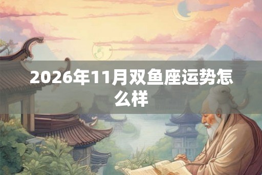 2026年11月双鱼座运势怎么样