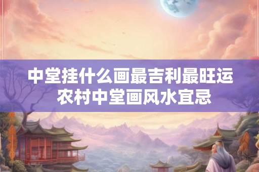 中堂挂什么画最吉利最旺运  农村中堂画风水宜忌