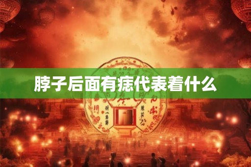 脖子后面有痣代表着什么