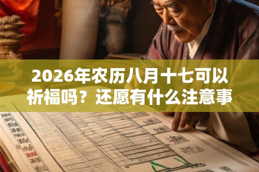 2026年农历八月十七可以祈福吗？还愿有什么注意事项？