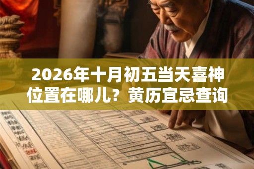 2026年十月初五当天喜神位置在哪儿？黄历宜忌查询