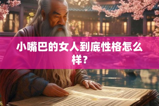 小嘴巴的女人到底性格怎么样? 小嘴巴的女人到底性格怎么样?