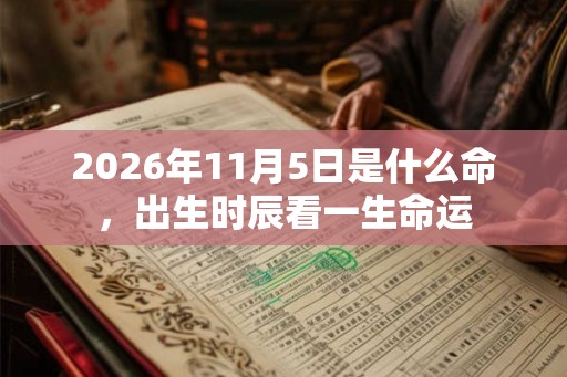 2026年11月5日是什么命，出生时辰看一生命运