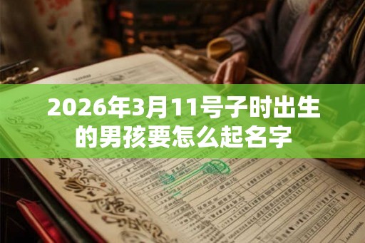 2026年3月11号子时出生的男孩要怎么起名字