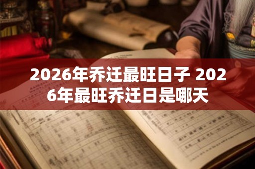2026年乔迁最旺日子 2026年最旺乔迁日是哪天