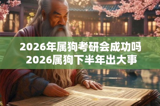 2026年属狗考研会成功吗 2026属狗下半年出大事 2026年属狗考研会成功吗 2026属狗下半年出大事
