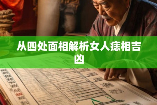 从四处面相解析女人痣相吉凶