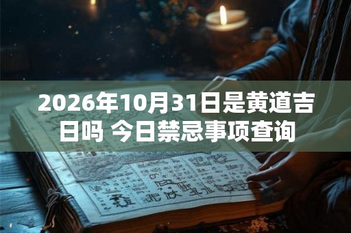 2026年10月31日是黄道吉日吗 今日禁忌事项查询