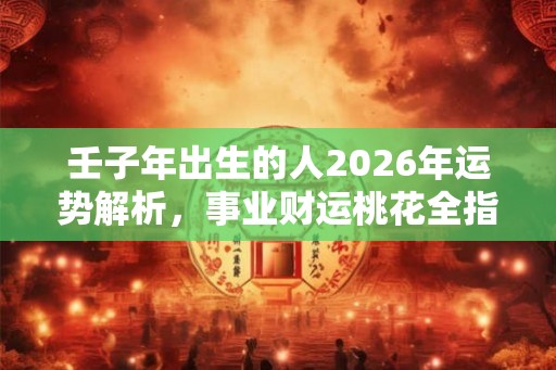 壬子年出生的人2026年运势解析，事业财运桃花全指南
