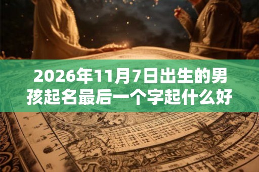 2026年11月7日出生的男孩起名最后一个字起什么好？