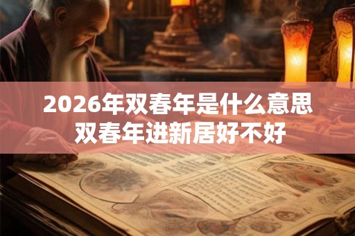 2026年双春年是什么意思 双春年进新居好不好 2026年双春年是什么意思 双春年进新居好不好