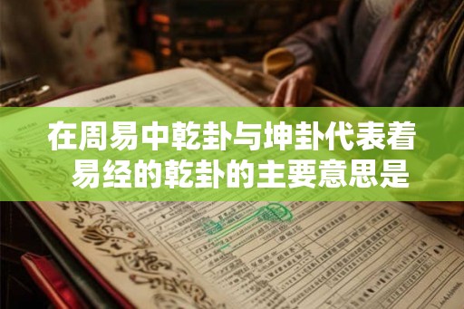 在周易中乾卦与坤卦代表着  易经的乾卦的主要意思是什么