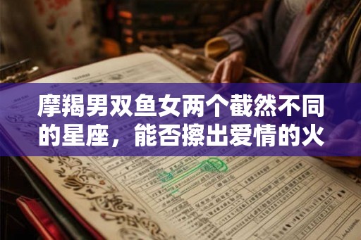 摩羯男双鱼女两个截然不同的星座，能否擦出爱情的火花？